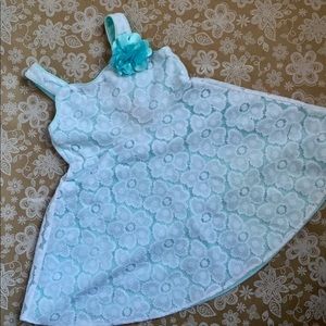 Youngland pastel blue tank dress with floral lace Youngland pastel blue tank dress with floral lace
