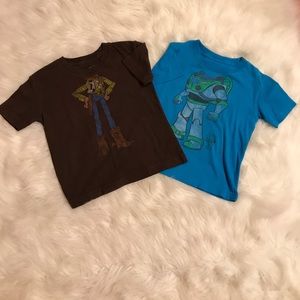 Boys 4t Woody and Buzz toy story 3 shirts.