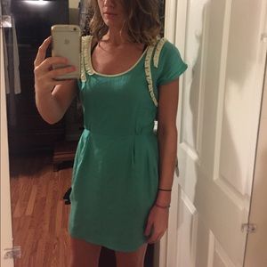 Aryn K. Sea foam Green Dress with Liner