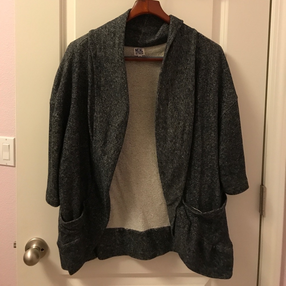 Grey oversize cardigan