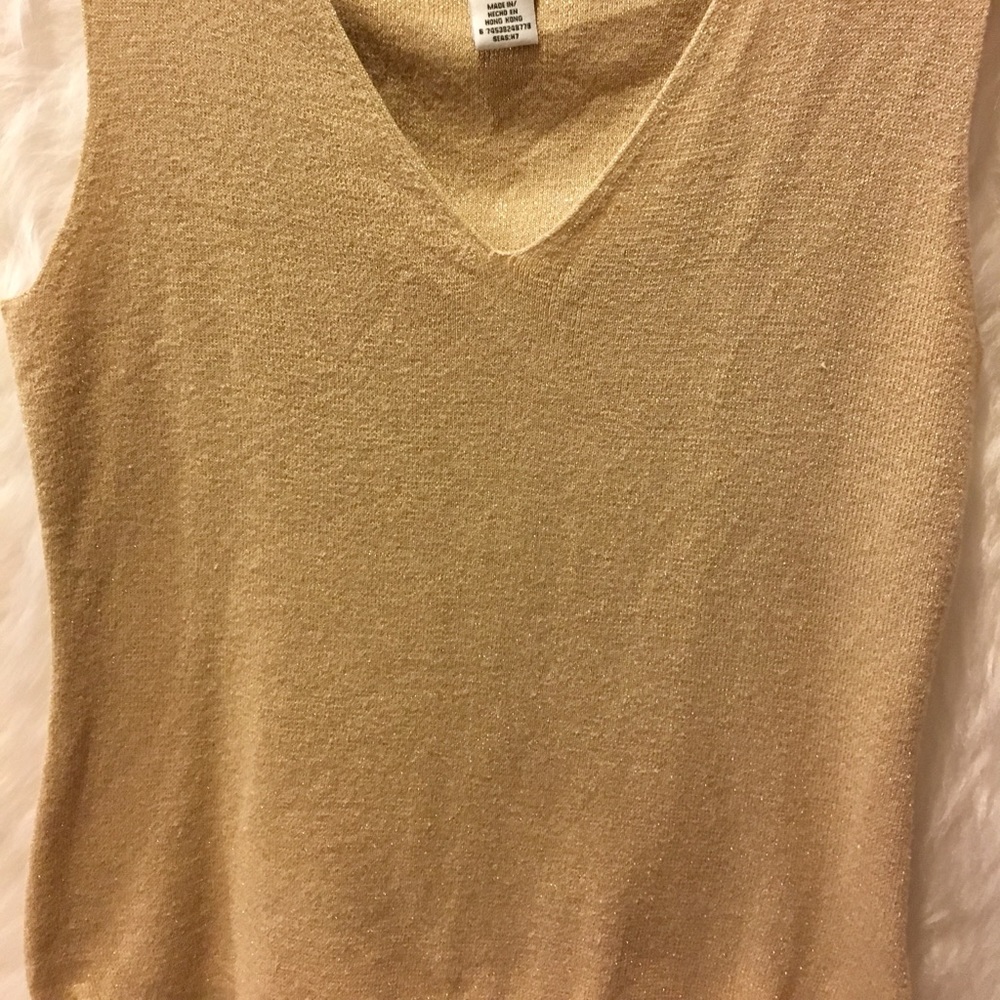 Covington Women’s Golden Blouse with necklaces