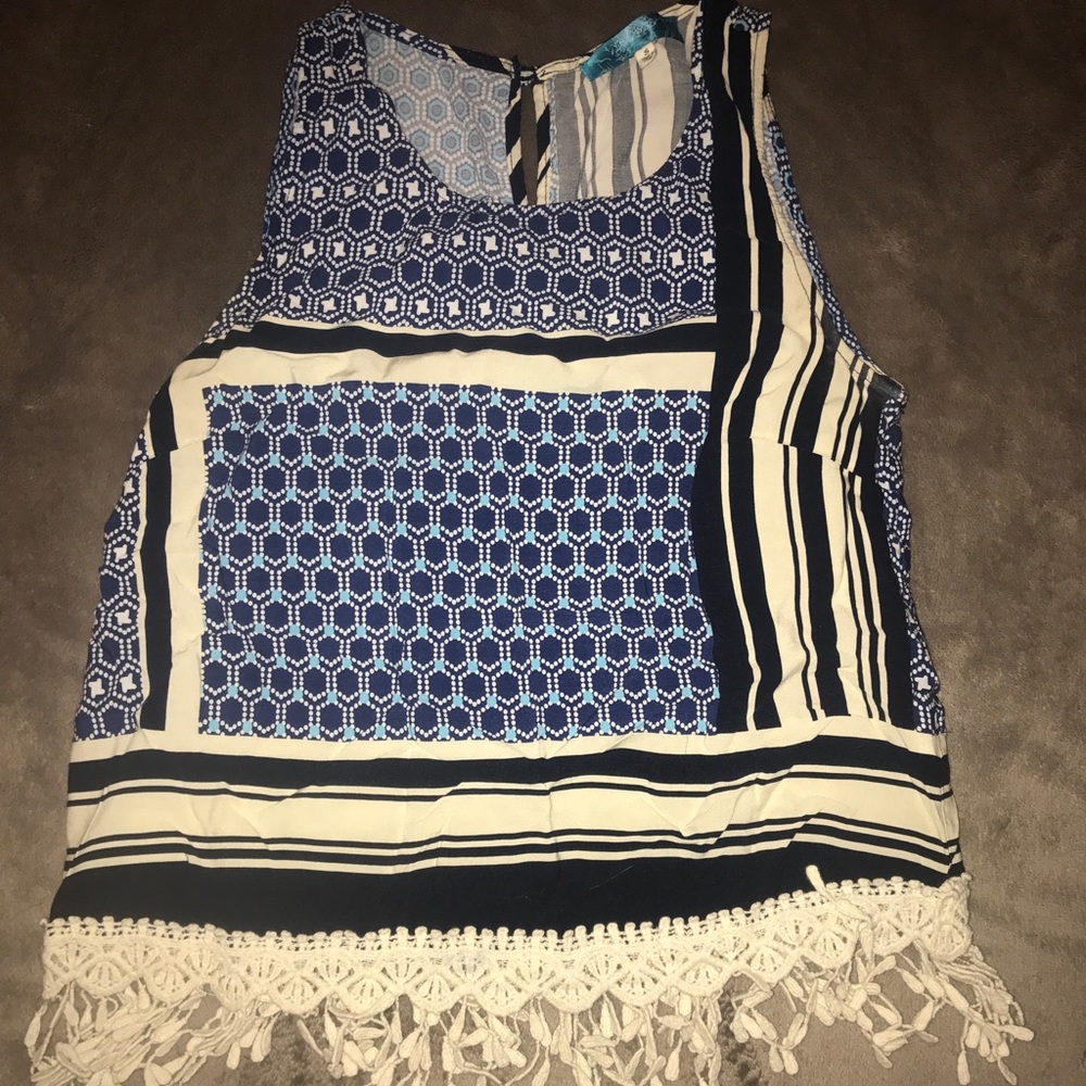 Buttons cute tank top size small