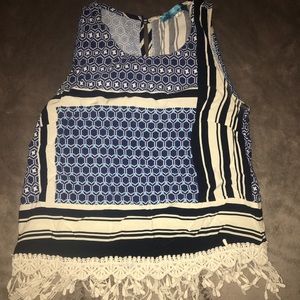 Buttons cute tank top size small