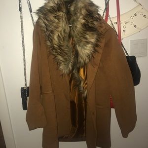 Faux fur Copper coloured Coat