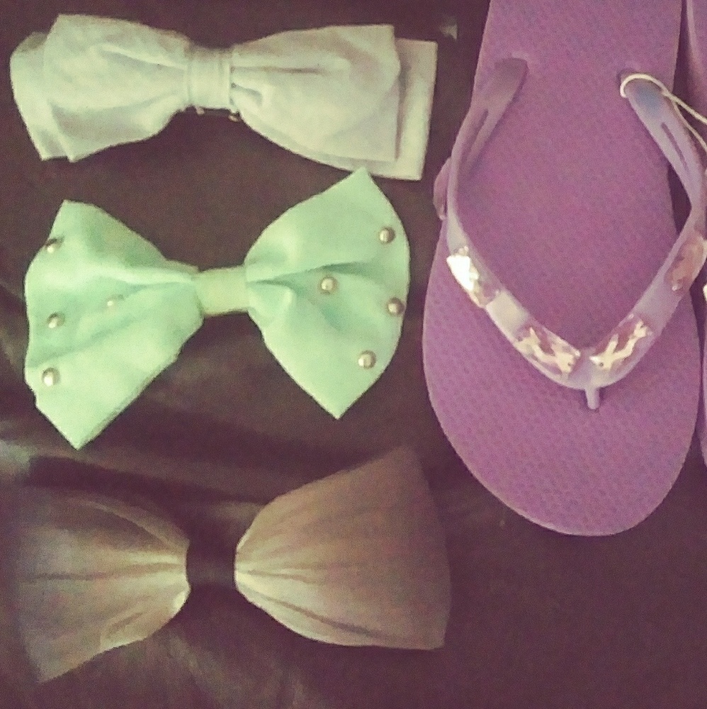 Lot of 3 Hair Bow Clips