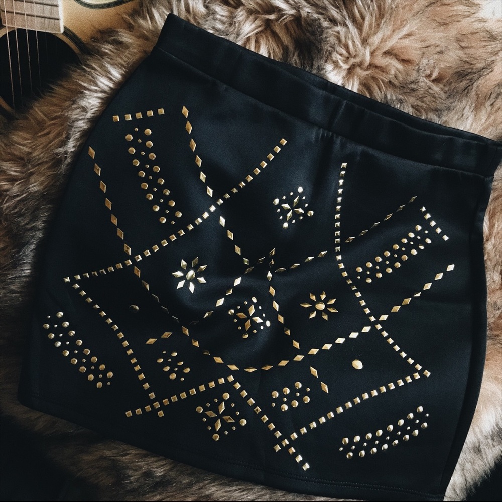 Studded Mini Skirt (M)