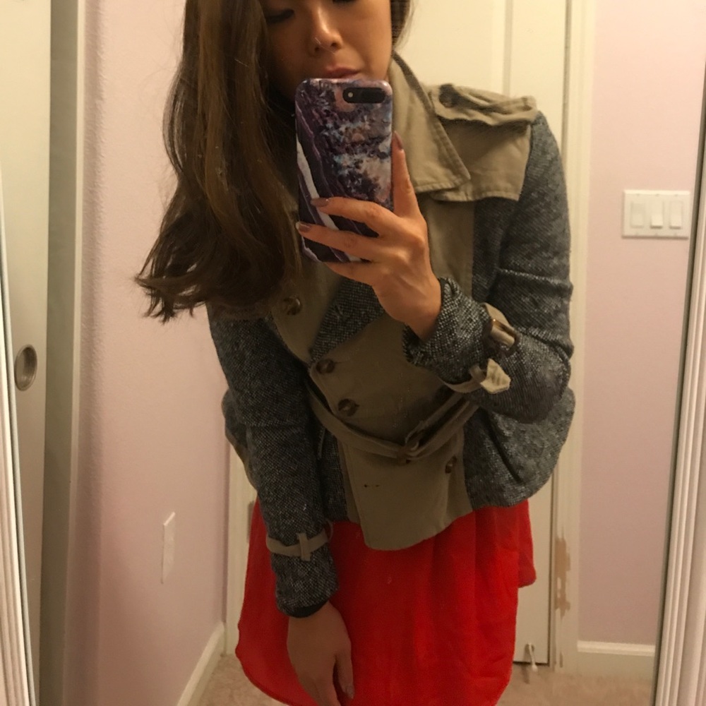 Perfect two tone fall jacket