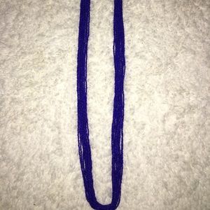 Royal blue beaded necklace