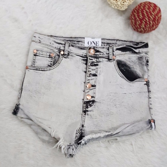 ⛔sold⛔One Teaspoon Denim Lovers Slouchy Shorts - Picture 3 of 8