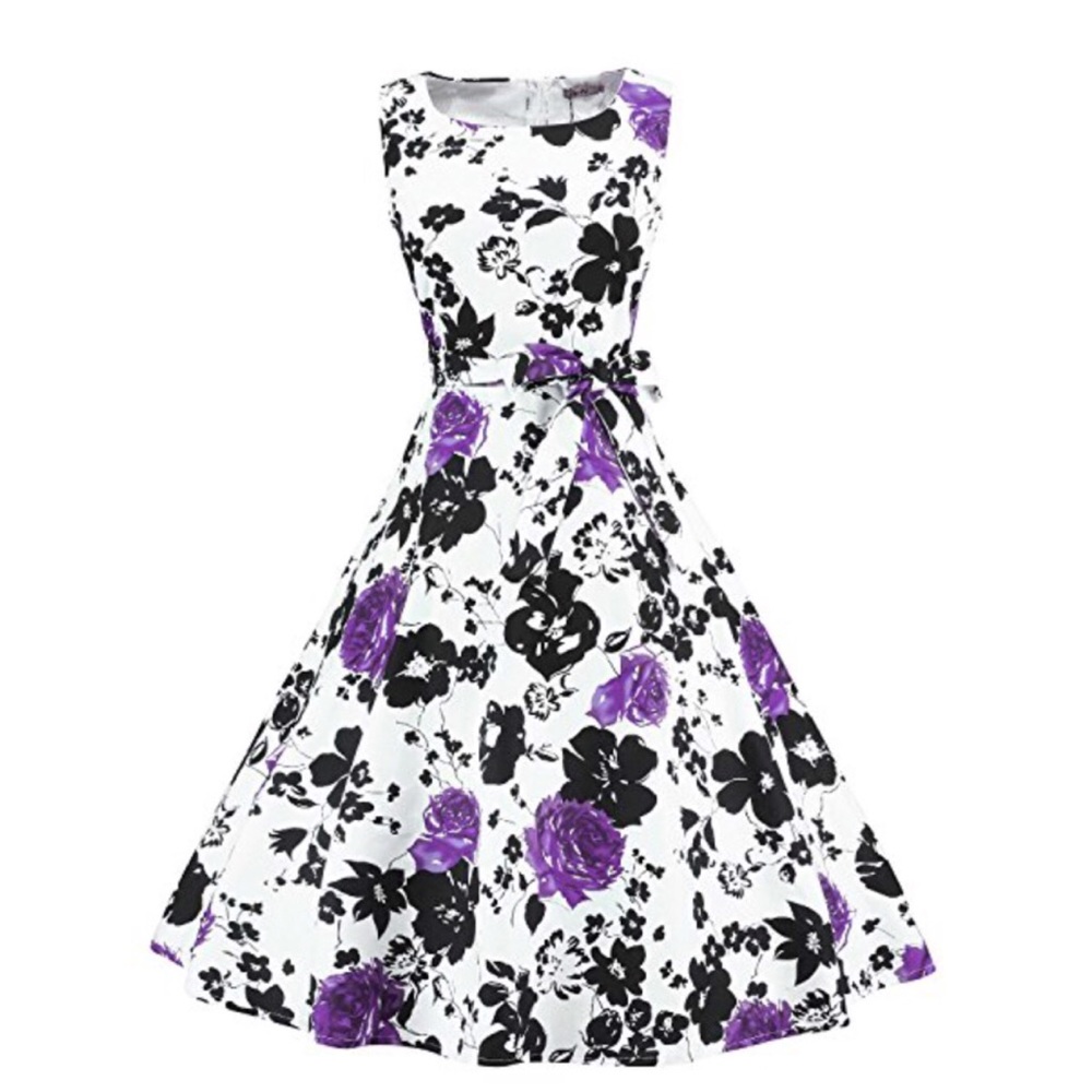 Floral Spring Garden Party Picnic Dress