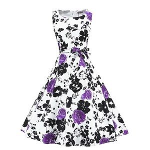 Floral Spring Garden Party Picnic Dress