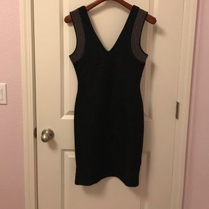 Classy deep V black dress