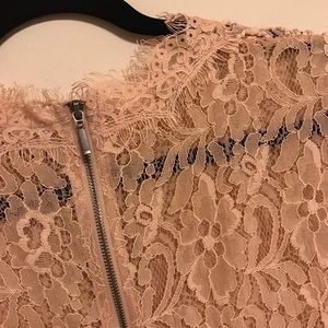 Lace blouse with back zipper