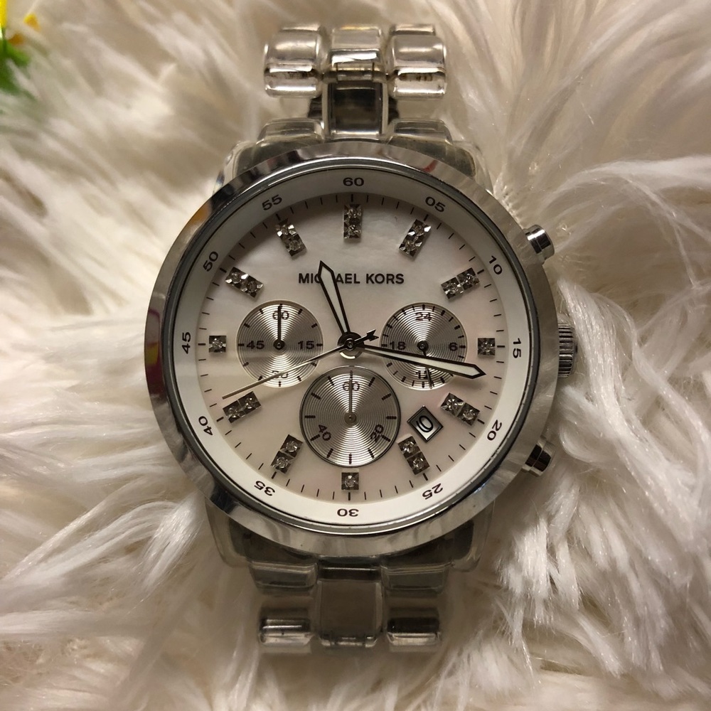 ✨Michael Kors Acrylic Clear Band Women’s Watch ✨