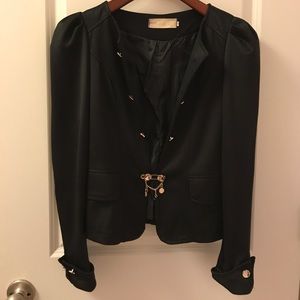 Super cute black jacket with bow in the back