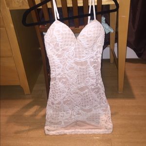 Xenia boutique white lace dress.