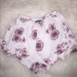 Brandy Melville floral drawstring shorts!