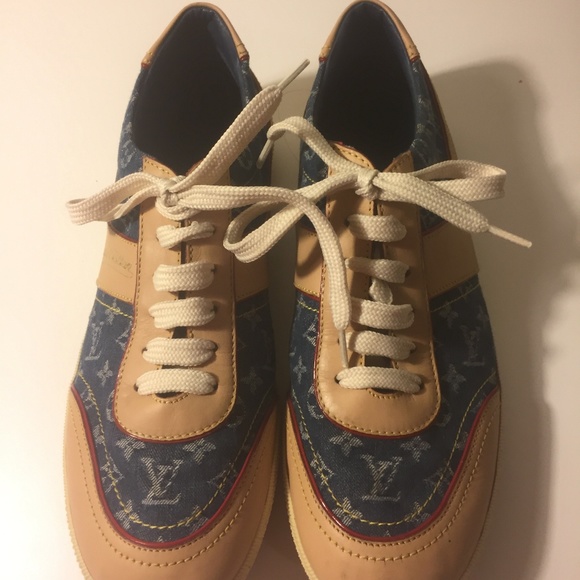 Louis Vuitton Denim Monogram Sneakers Barely worn - Picture 2 of 8
