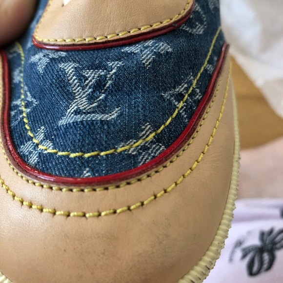 Louis Vuitton Denim Monogram Sneakers Barely worn - Picture 7 of 8