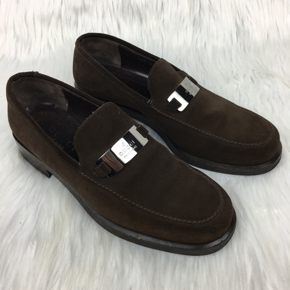 Gucci Shoes - Gucci Brown Suede Loafers