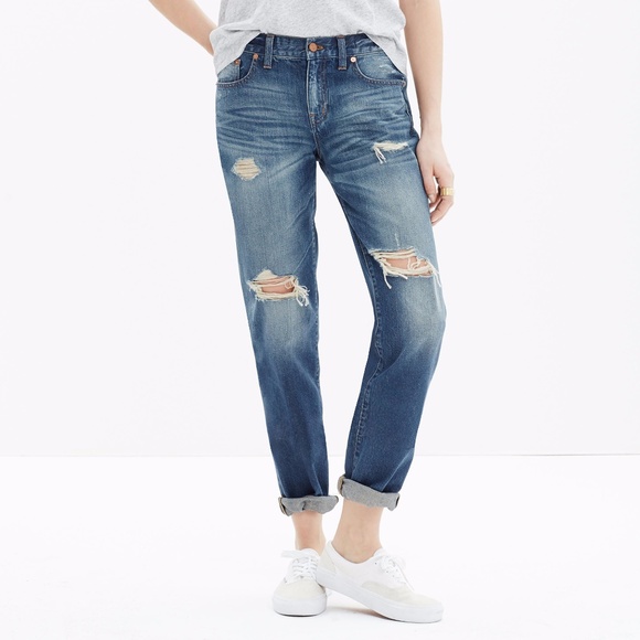 Madewell distressed Boyjean Torn Up Jeans 29 new