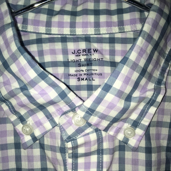 J. CREW "Lavender Multi Gingham Check Sport Shirt" - Picture 3 of 5