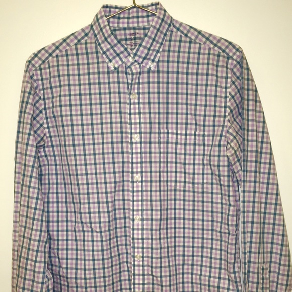 J. CREW "Lavender Multi Gingham Check Sport Shirt" - Picture 1 of 5