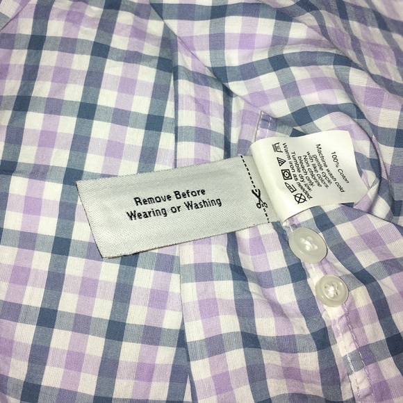 J. CREW "Lavender Multi Gingham Check Sport Shirt" - Picture 5 of 5