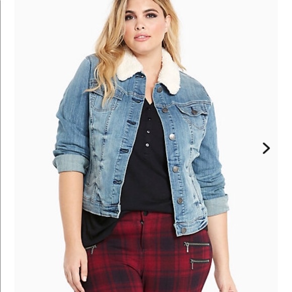 torrid Jackets & Blazers - ‼️SALE 1 HOUR ONLY‼️ Sherpa collar denim jacket