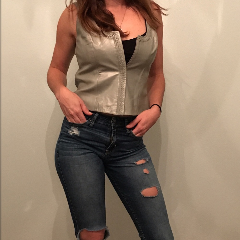 Silver Leather Cache Vest