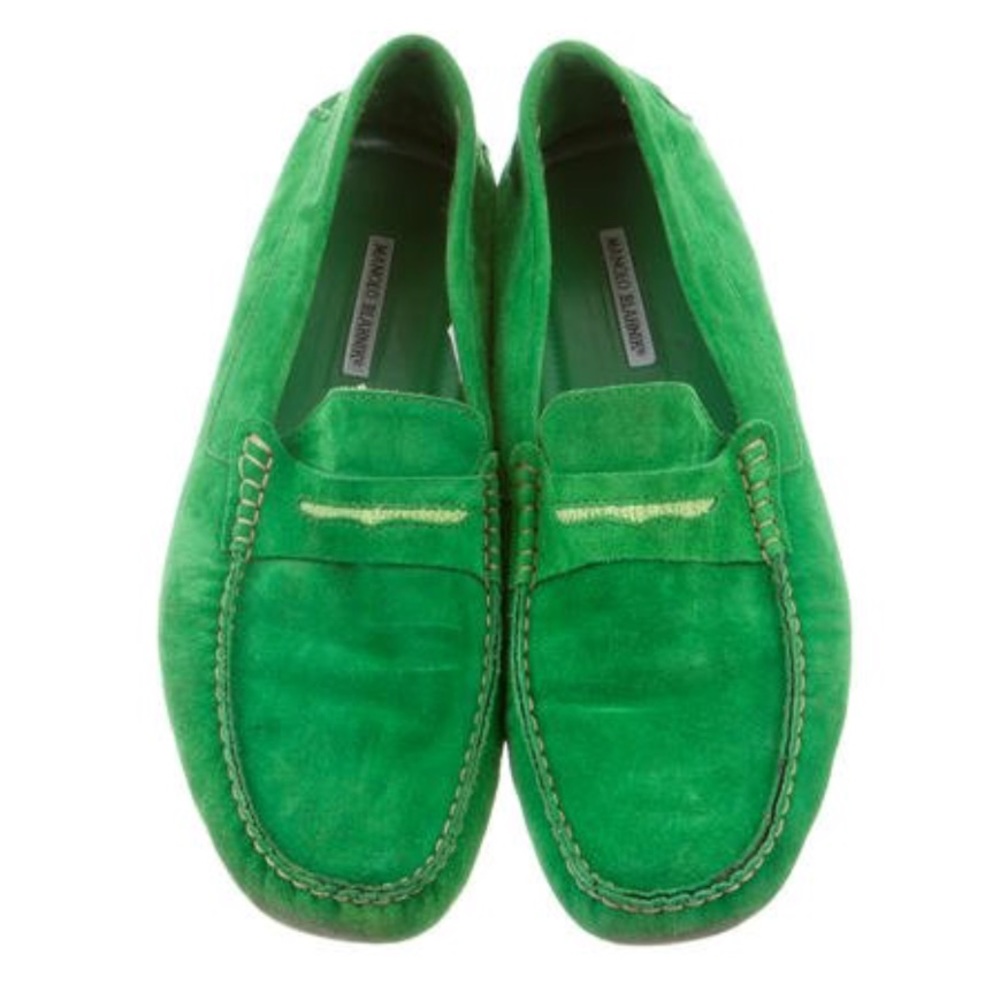 Manolo Blahnik Men's Roadster Suede Driver Loafer