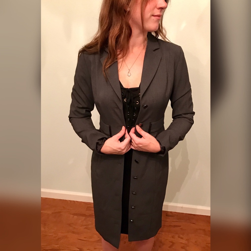 Grey Calvin Klein Trench Coat