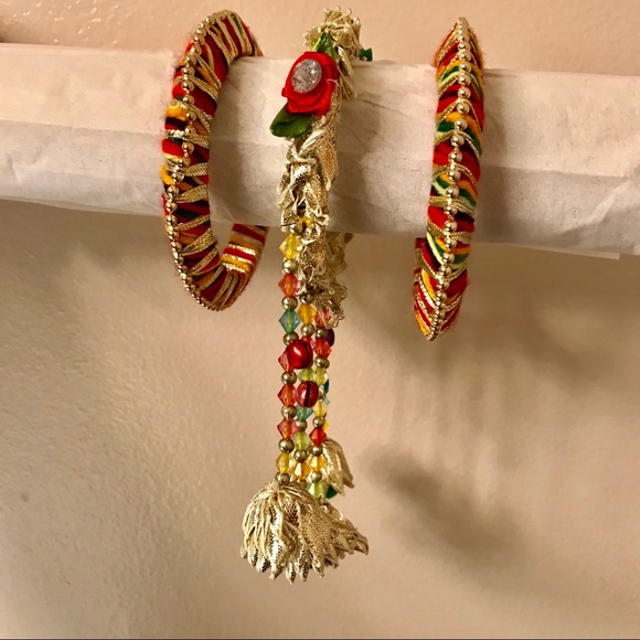Beautiful Bollywood Style Bangle Set - Picture 3 of 7