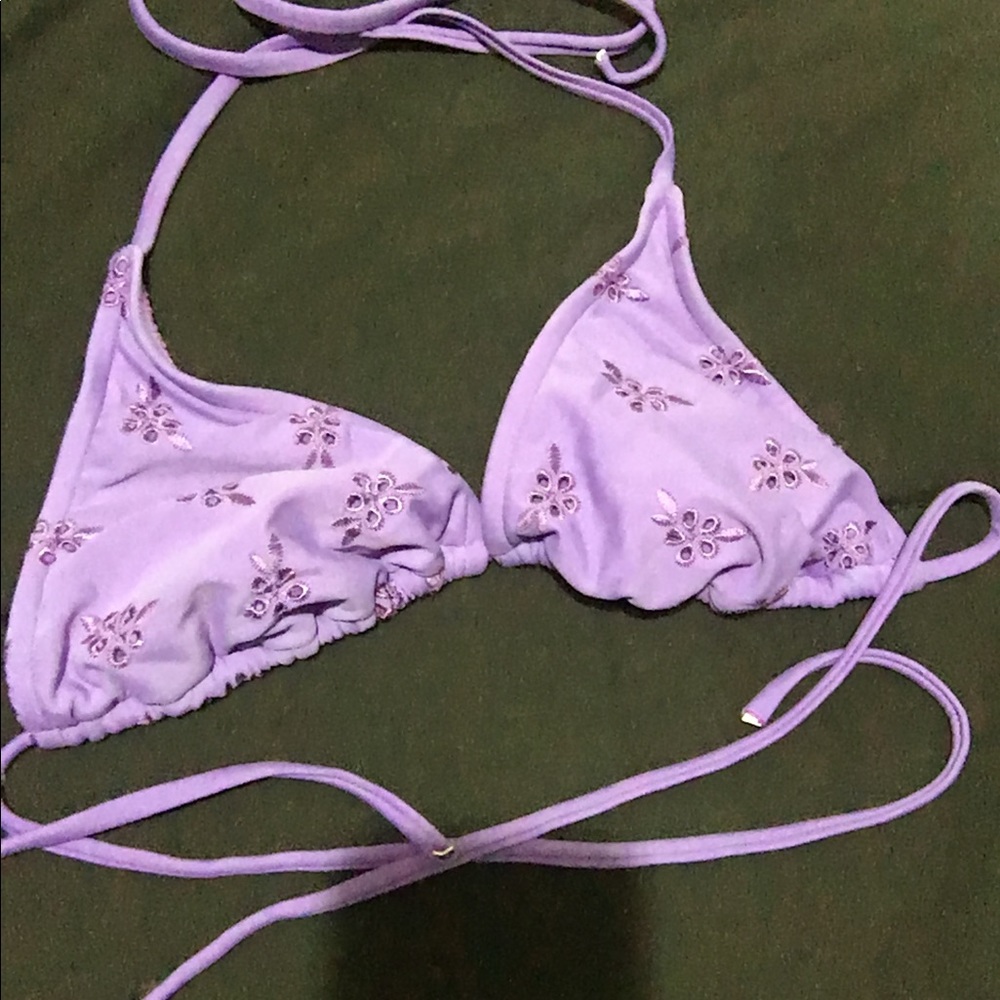 Purple swimsuit top