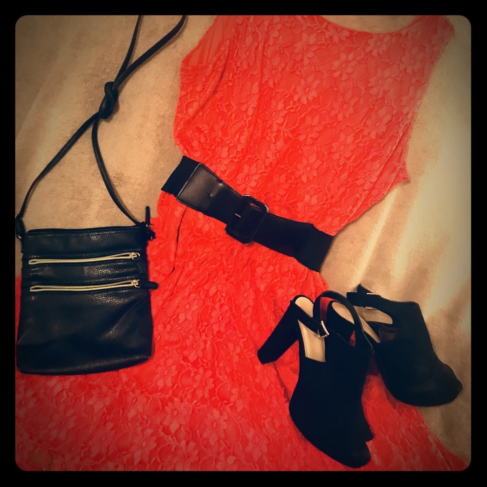 ⬇️FINAL! - Sleeveless A-Line Dress in Coral