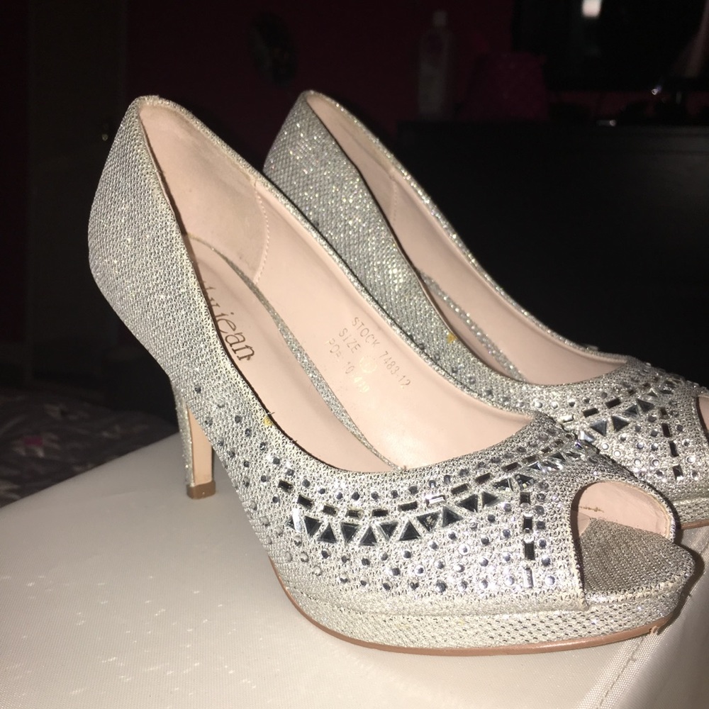 Silver Sparkly Heels