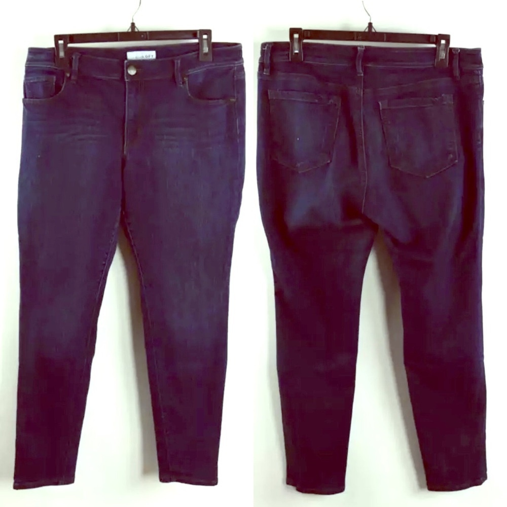 Ann Taylor LOFT Blue Denim 5-Pocket Skinny Jeans