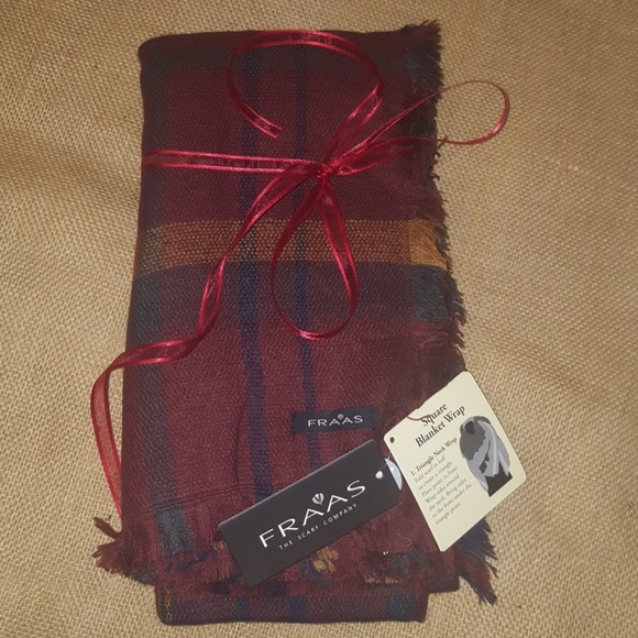 FRAAS! Plaid Blanket Wrap/Square oversize scarf - Picture 2 of 4
