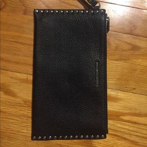 Michael kors silver studded clutch