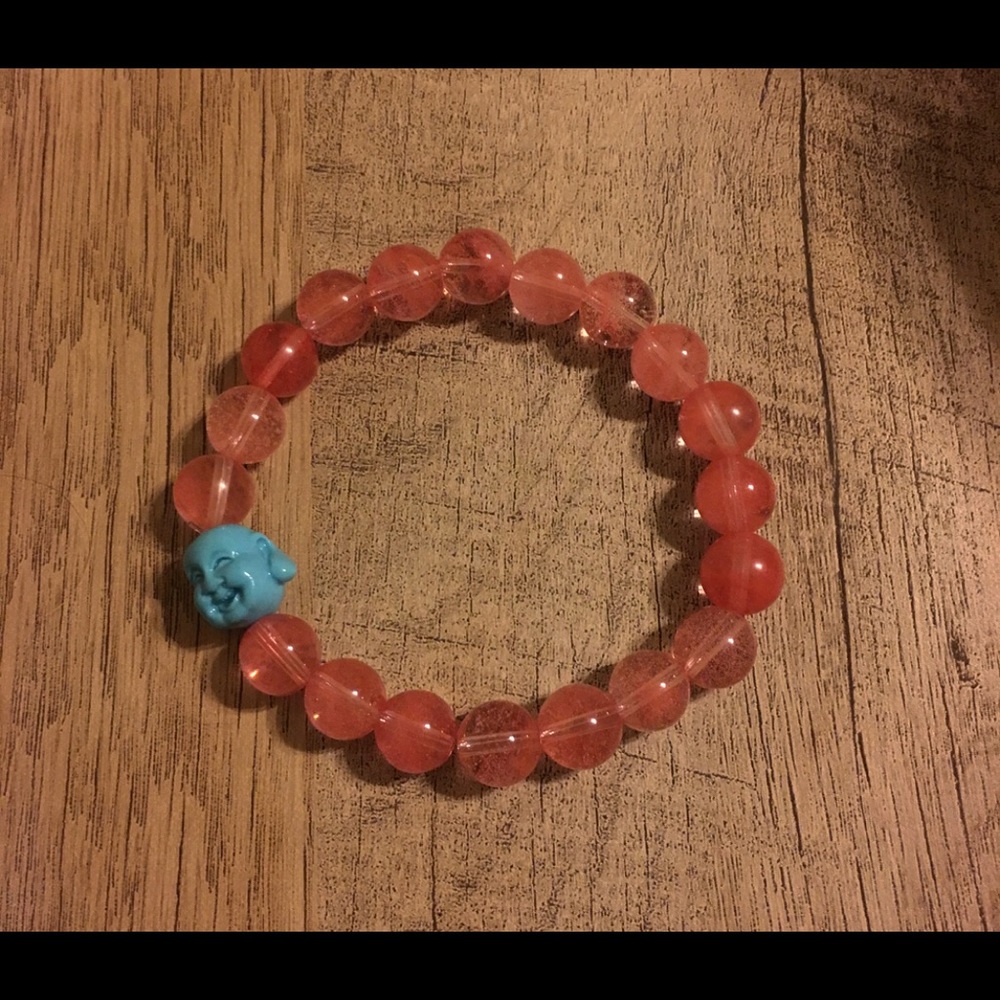 Pink jade Buddha Charma