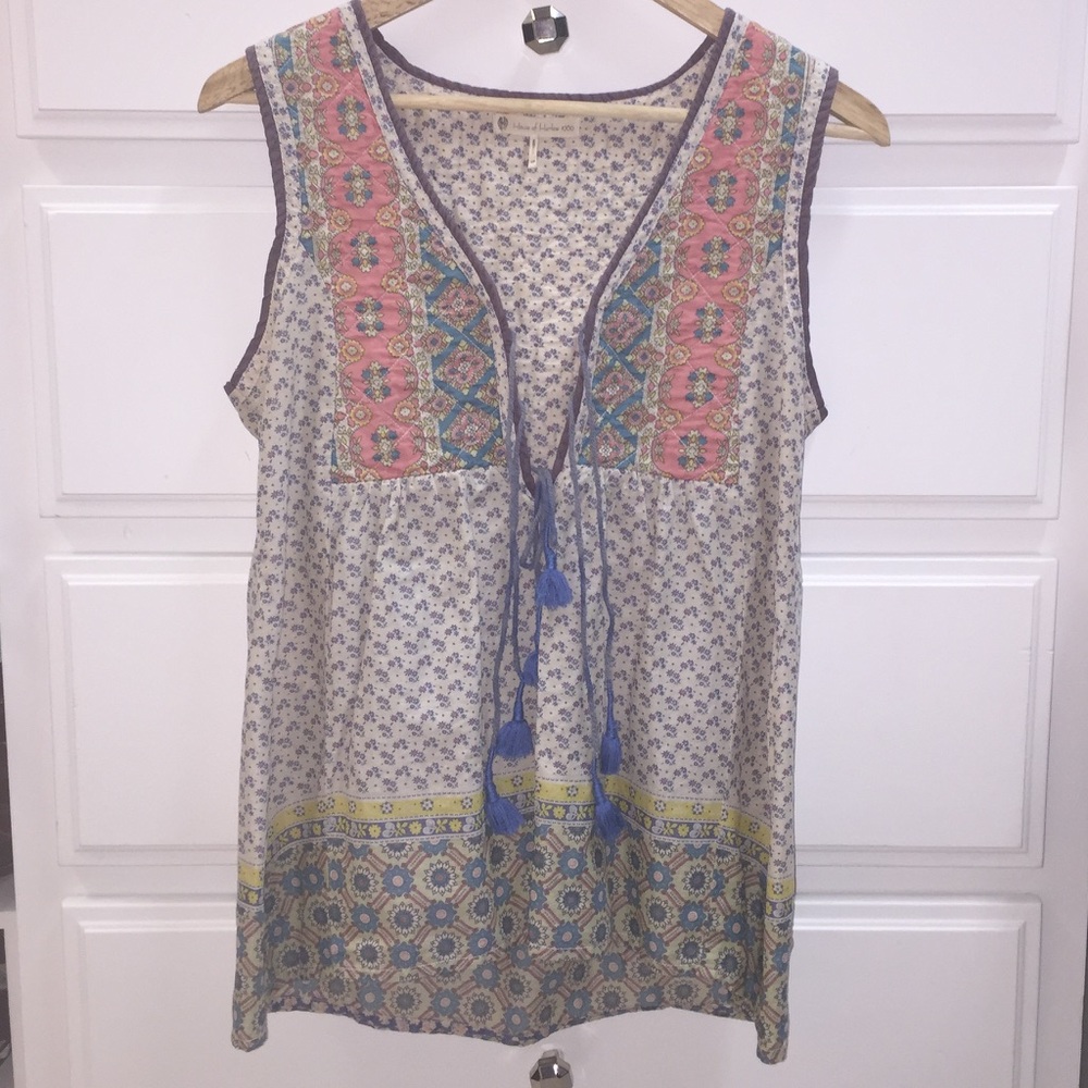 HOUSE OF HARLOW 1960 sleveless boho top, SMALL