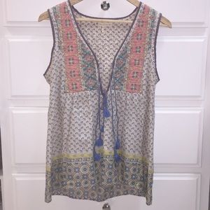 HOUSE OF HARLOW 1960 sleveless boho top, SMALL