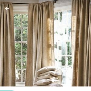 Accents 96 Inch Burlap Curtains Pair Poshmark