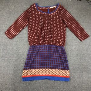 Chelsea & violet geometric long sleeve dress