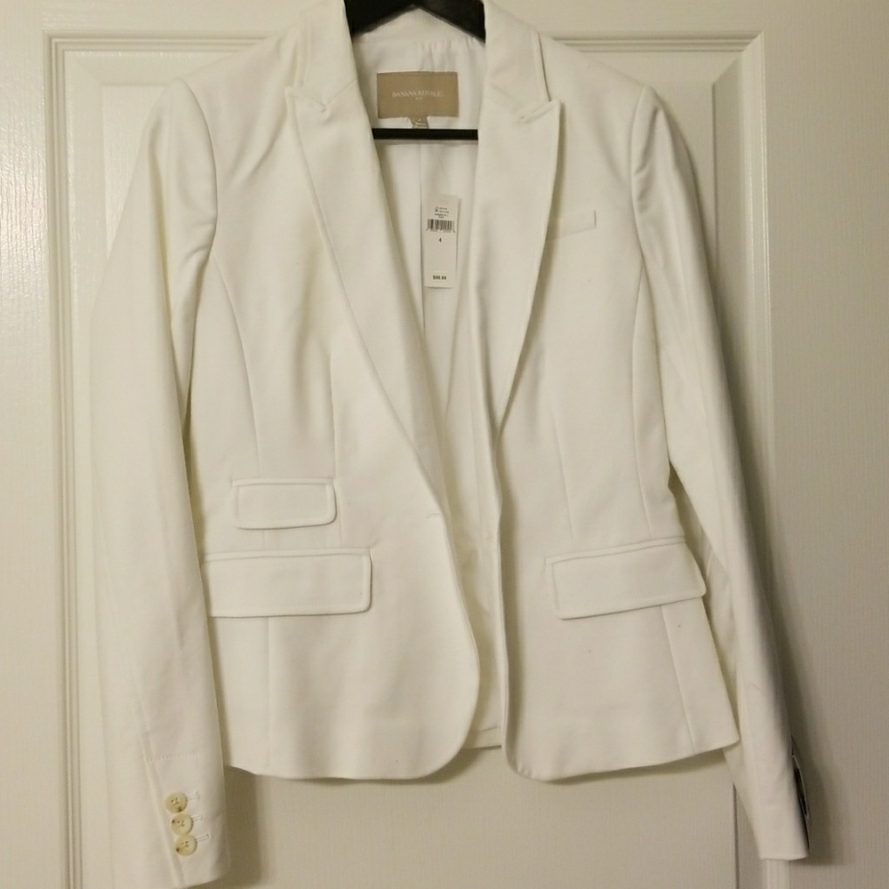 Banana Republic White Blazer