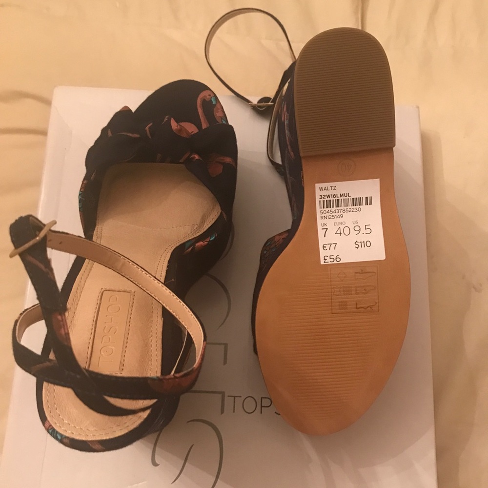 Topshop Waltz Flamingo Wedges