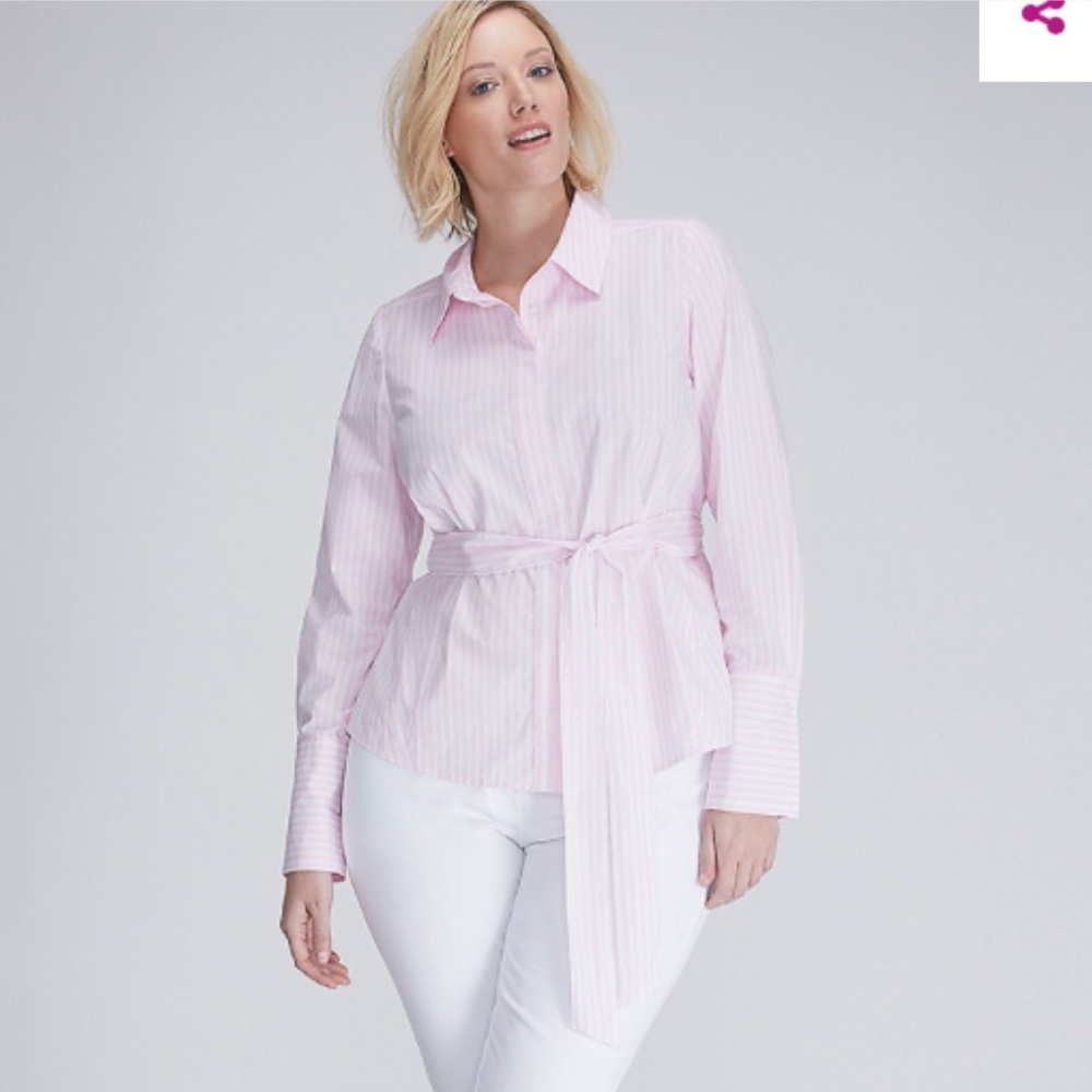 NWT Lane Bryant Fitted front tie shirt