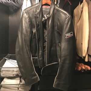 Leather motorcycle jacket