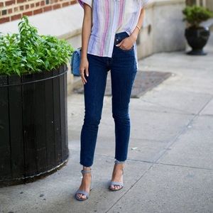 NWT RE/DONE Original High Rise Ankle Crop Jeans