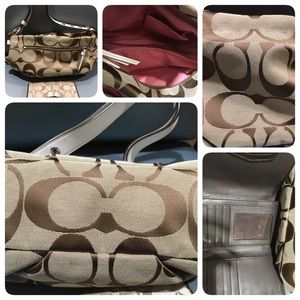 Authentic coach purse and matching wallet